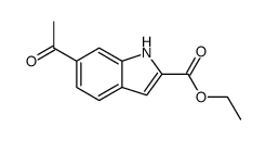 acetyl-6 carbethoxy-2 indole Structure