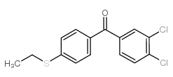 3,4-DICHLORO-4'-(ETHYLTHIO)BENZOPHENONE structure