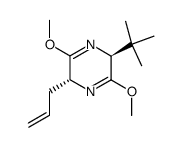 (2R,5S)-2-allyl-5-(tert-butyl)-3,6-dimethoxy-2,5-dihydropyrazine结构式