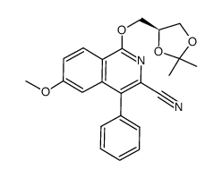 1-{[(4S)-2,2-dimethyl-1,3-dioxolan-4-yl]methoxy}-6-methoxy-4-phenylisoquinoline-3-carbonitrile Structure