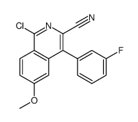 1-chloro-4-(3-fluorophenyl)-6-methoxyisoquinoline-3-carbonitrile Structure