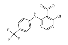 6-chloro-5-nitro-N-[4-(trifluoromethyl)phenyl]pyrimidin-4-amine结构式