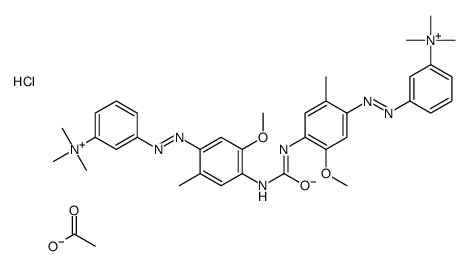 3,3'-[carbonylbis[imino(5-methoxy-2-methyl-p-phenylene)azo]]bis[N,N,N-trimethylanilinium] acetate chloride structure