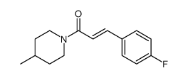 2-Propen-1-one, 3-(4-fluorophenyl)-1-(4-methyl-1-piperidinyl)-, (2E)结构式