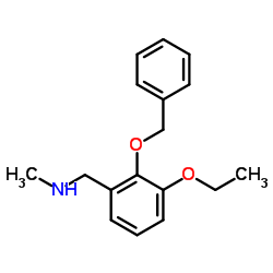 1-[2-(Benzyloxy)-3-ethoxyphenyl]-N-methylmethanamine Structure