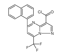 Pyrazolo[1,5-a]pyrimidine-3-carbonyl chloride, 5-(1-naphthalenyl)-7-(trifluoromethyl) Structure