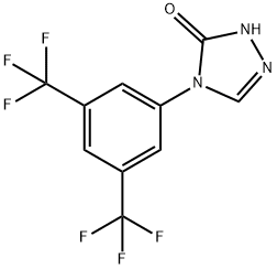 4-[3,5-bis(trifluoromethyl)phenyl]-2,4-dihydro-3h-1,2,4-triazol-3-one结构式