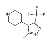 4-[3-methyl-5-(trifluoromethyl)-4H-1,2,4-triazol-4-yl]piperidine结构式