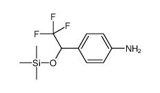 4-(2,2,2-trifluoro-1-trimethylsilyloxyethyl)aniline结构式