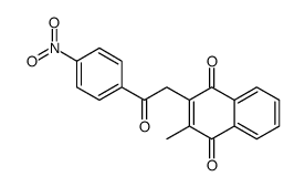 2-methyl-3-[2-(4-nitrophenyl)-2-oxoethyl]naphthalene-1,4-dione结构式