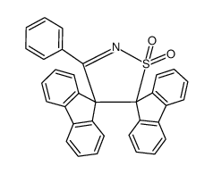 3'-phenyldispiro[fluorene-9,4'-isothiazole-5',9''-fluorene] 1',1'-dioxide结构式