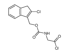 N-(2-chloroinden-3-ylmethyloxycarbonyl)glycyl chloride Structure