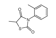5-methyl-3-(2-methylphenyl)-1,3-thiazolidine-2,4-dione结构式