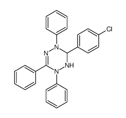 6-(4-chlorophenyl)-2,3,5-triphenyl-1,6-dihydro-1,2,4,5-tetrazine结构式