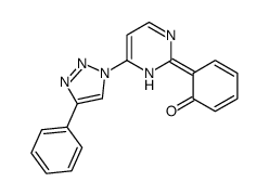 6-[6-(4-phenyltriazol-1-yl)-1H-pyrimidin-2-ylidene]cyclohexa-2,4-dien-1-one Structure