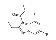1-(2-ethyl-4,6-difluoropyrazolo[1,5-a]pyridin-3-yl)propan-1-one结构式