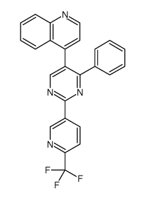 4-[4-PHENYL-2-(6-(TRIFLUOROMETHYL)PYRIDIN-3-YL)PYRIMIDIN-5-YL]QUINOLINE structure