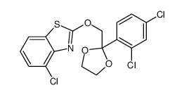 4-Chloro-2-{[2-(2,4-dichlorophenyl)-1,3-dioxolan-2-yl]methoxy}-1, 3-benzothiazole Structure