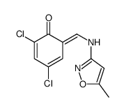 2,4-dichloro-6-[[(5-methyl-1,2-oxazol-3-yl)amino]methylidene]cyclohexa-2,4-dien-1-one结构式