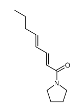 (2E,4E)-1-(1-oxo-2,4-octadienyl)pyrrolidine Structure