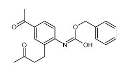 benzyl N-[4-acetyl-2-(3-oxobutyl)phenyl]carbamate Structure