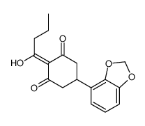 5-(1,3-benzodioxol-4-yl)-2-(1-hydroxybutylidene)cyclohexane-1,3-dione结构式