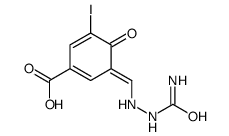 3-[(2-carbamoylhydrazinyl)methylidene]-5-iodo-4-oxocyclohexa-1,5-diene-1-carboxylic acid Structure