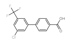 4-(3-Chloro-5-(trifluoromethyl)phenyl)benzoic acid结构式