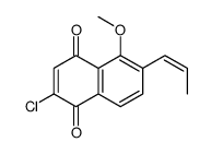 2-chloro-5-methoxy-6-prop-1-enylnaphthalene-1,4-dione结构式