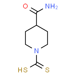 SODIUM 4-CARBOXYAMIDOPIPERIDINE-N-DITHIOCARBAMATE structure