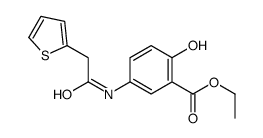 ethyl 2-hydroxy-5-[(2-thiophen-2-ylacetyl)amino]benzoate Structure