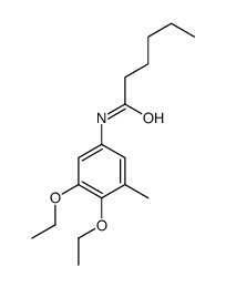 N-(3,4-diethoxy-5-methylphenyl)hexanamide结构式