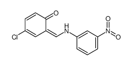4-chloro-6-[(3-nitroanilino)methylidene]cyclohexa-2,4-dien-1-one Structure