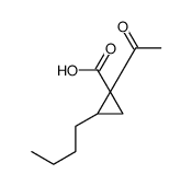 1-acetyl-2-butylcyclopropane-1-carboxylic acid Structure