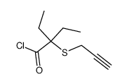 2-Propin-(2)-ylmercapto-2-ethyl-buttersaeure-chlorid Structure