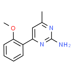 4-(2-methoxy-phenyl)-6-methyl-pyrimidin-2-yl-amine结构式