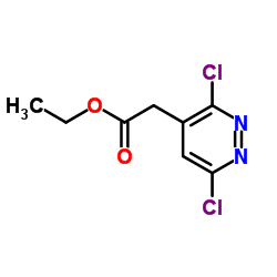 Ethyl (3,6-dichloro-4-pyridazinyl)acetate Structure