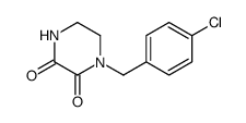 1-[(4-chlorophenyl)methyl]piperazine-2,3-dione结构式