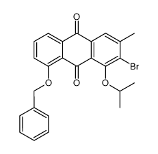 8-Benzyloxy-2-bromo-1-isopropoxy-3-methyl-anthraquinone Structure