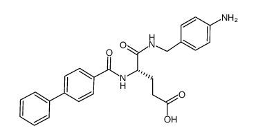 N1-(4-aminobenzyl)-N2-(1,1'-biphenyl-4-ylcarbonyl)-L-α-glutamine结构式