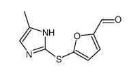 5-[(5-methyl-1H-imidazol-2-yl)sulfanyl]furan-2-carbaldehyde结构式