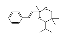 2,5,5-trimethyl-2-(2-phenylethenyl)-4-propan-2-yl-1,3-dioxane Structure