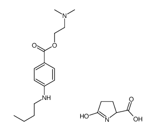 5-oxo-L-proline, compound with 2-(dimethylamino)ethyl 4-(butylamino)benzoate (1:1) Structure