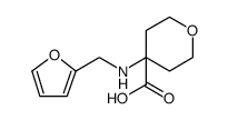 2H-Pyran-4-carboxylic acid, 4-[(2-furanylmethyl)amino]tetrahydro结构式