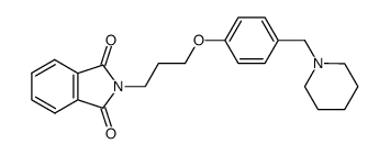 2-[3-(4-Piperidin-1-ylmethyl-phenoxy)-propyl]-isoindole-1,3-dione结构式