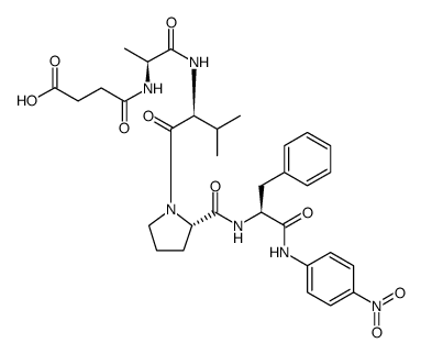 Suc-Ala-Val-Pro-Phe-pNA structure