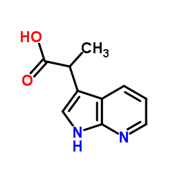 2-(1H-pyrrolo[2,3-b]pyridin-3-yl)propanoic acid结构式