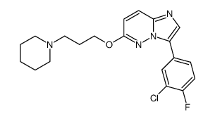 3-(3-chloro-4-fluoro-phenyl)-6-(3-piperidin-1-yl-propoxy)-imidazo[1,2-b]pyridazine Structure