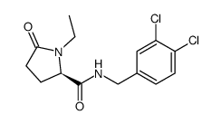 N-[(3,4-dichlorophenyl)methyl]-1-ethyl-5-oxo-D-prolinamide结构式