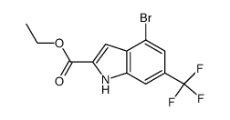 ethyl 4-bromo-6-(trifluoromethyl)-1H-indole-2-carboxylate结构式